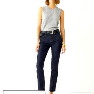 Authentic J.Crew 9" mid-rise vintage slim-straight jean in resin rinse. NWT